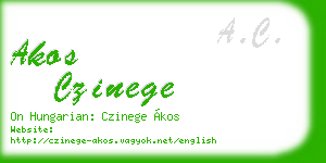 akos czinege business card