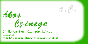akos czinege business card